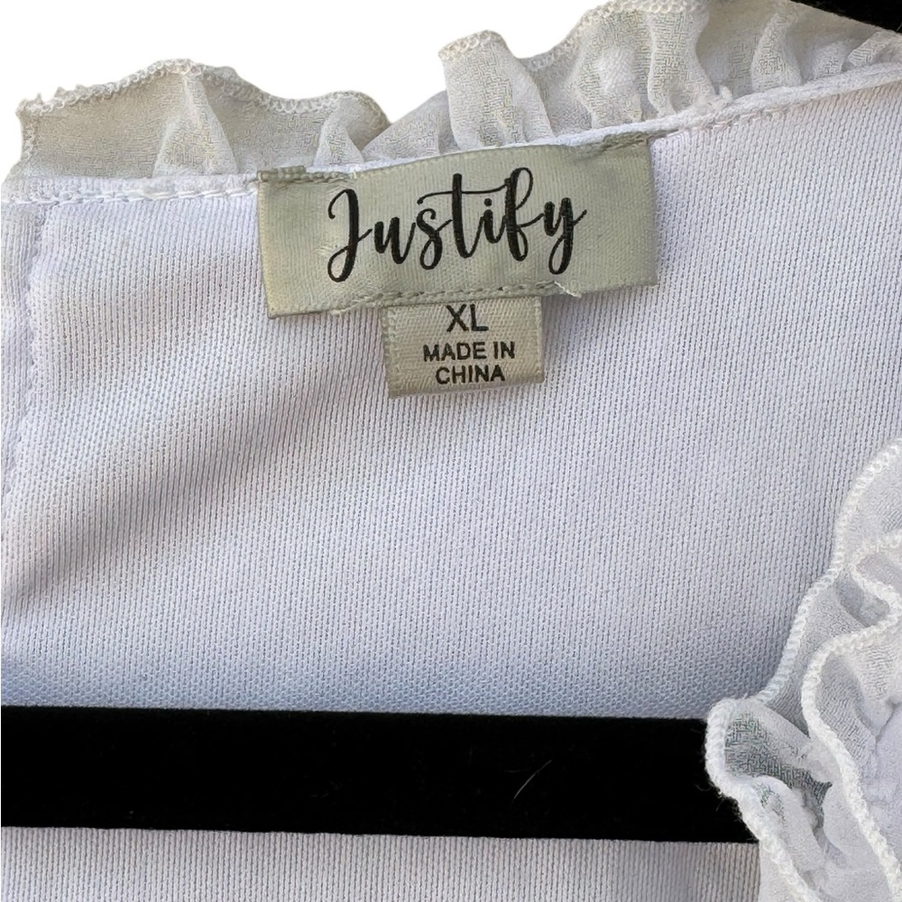 Justify White Swiss Dot Dress size XL - Picture 5 of 8